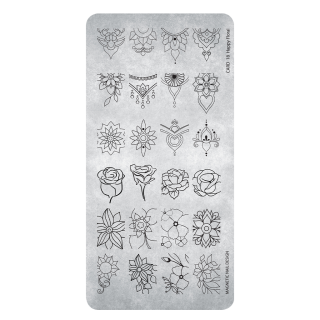 Stamping Plate 18 Happy Floral