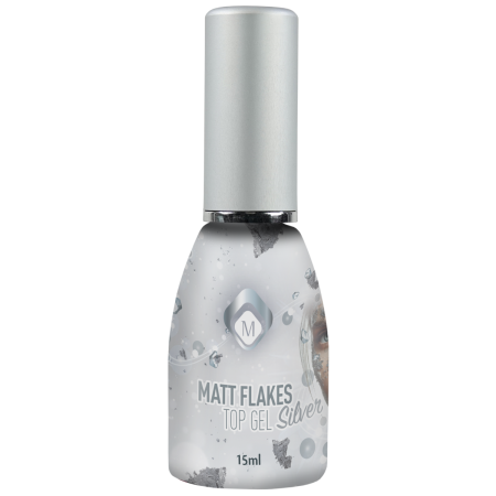 Matte Flakes Top Gel Silver