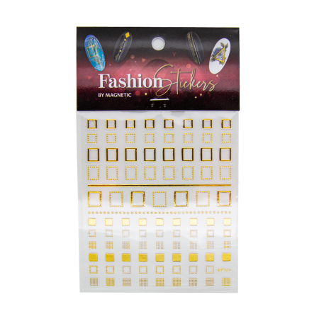 Fashion Sticker Square Gold