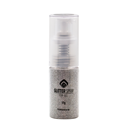 Glitter Spray Steel Silver 17g