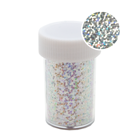 Transfer Foil Roll Holographic Silver Confetti