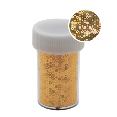 Transfer Foil Roll Holographic Gold Circle