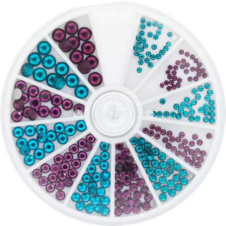 Rhinestone Wheel Zircon and Amethyst 6 sizes 270p