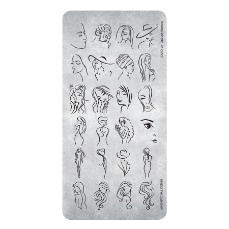 Stamping Plate 23 Line Art Woman