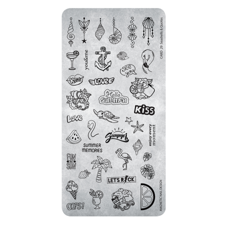 Stamping Plate 29 Seashells and Quotes
