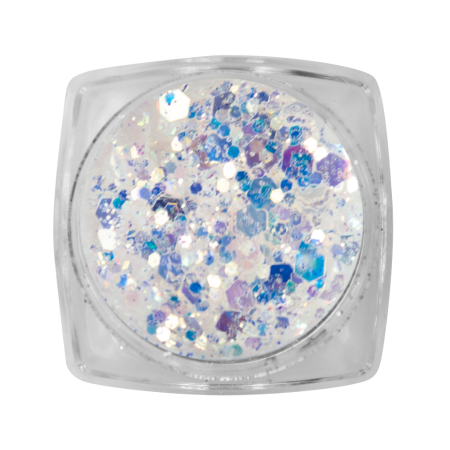 Clear Inlay Silver-White
