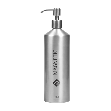 Aluminium Silver Bottle 1000 ml Magnetic